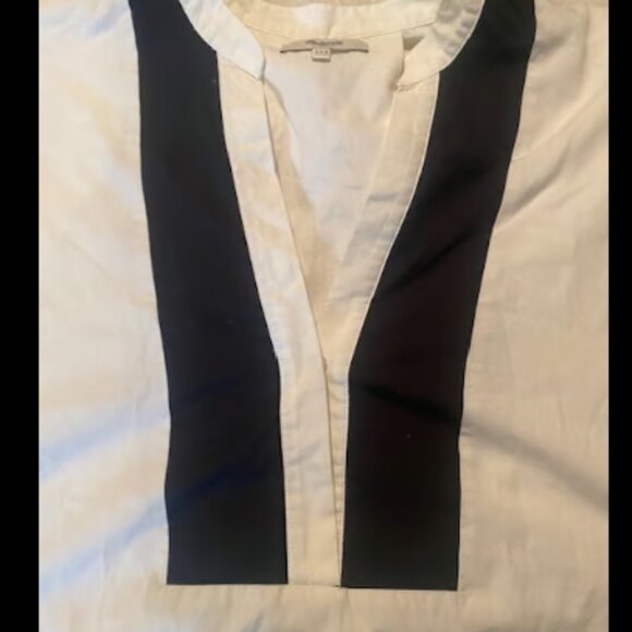 Madewell Women's XXS Black/white striped Tunic Dress - Picture 3 of 4